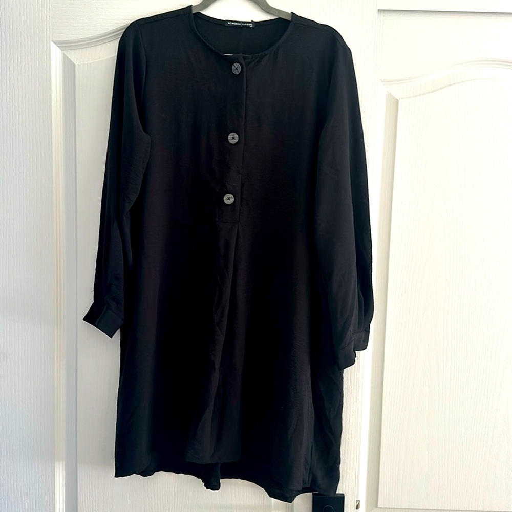 LC Waikiki long sleeve black tunic (size 42)